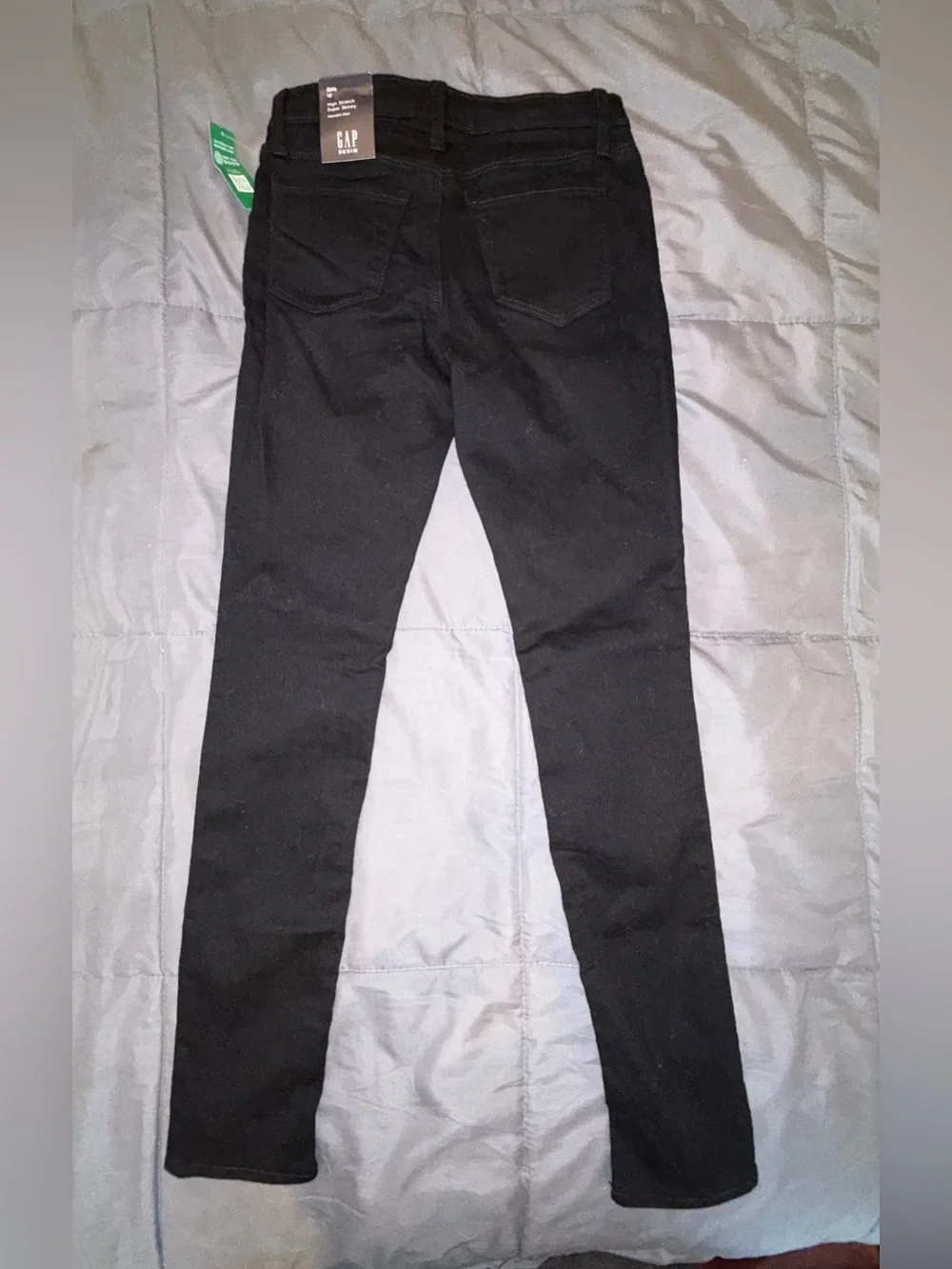 NWT Gap Kids Girls High Stretch Super Skinny Black Jeans Size 10 Adjustable